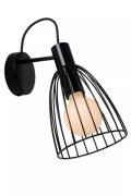 Lucide Macarons - wandlamp - Ø 15 x 19,5 x 29 cm - zwart