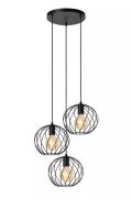 Lucide Danza -  hanglamp - Ø 50 cm x 165 cm - zwart
