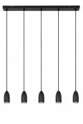 Lucide Evora 5L - hanglamp - 100 x 8 x 150 cm - zwart