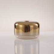 Artdelight Casino - glazen lampenkap - Ø 28 x 17 cm - goud