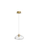 Nova Luce King - hanglamp - Ø 20 x 200 cm - goud en transparant