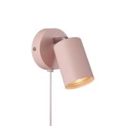 Nordlux Explore - wandlamp met schakelaar -  Ø 8 x 14,5 cm - poeder ro...