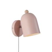 Nordlux Gaston - wandlamp - Ø 19,5 x 19,5 cm - poeder roze