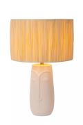 Lucide Viso - tafellamp - Ø 36 x 56 cm - beige en wit