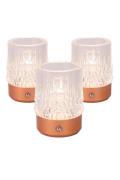 Lucide Lili - set van 3 oplaadbare tafellampen - Ø 8 x 10,3 cm - 3W di...