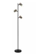Lucide Upton - vloerlamp - Ø 23 x 154 cm - gerookt