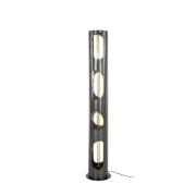 Vico Organic Cylinder XL - vloerlamp - 145 cm - zwart nikkel