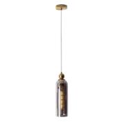 Maxlight Campanila - hanglamp - Ø 11 x 158 cm - messing en gerookt gla...
