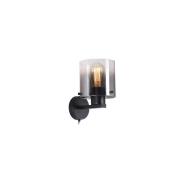 Searchlight Sweden - opbouw wandlamp - 15 x 24 cm - mat zwart en geroo...