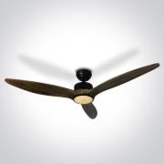 ONE Light Black Body - plafondventilator met licht en afstandsbedienin...