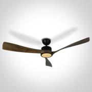 ONE Light Black Body Rod - plafondventilator met licht en afstandsbedi...