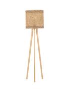 Nova Luce Plette - staanlamp - Ø 39 x 165 cm - natuurlijk hout