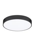 Nova Luce Hadon - plafondlamp - Ø 50 x 7 cm - zandzwart