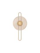 Nova Luce Nous - wandlamp - Ø 30 x 60 cm - 8W LED incl. - messing goud...