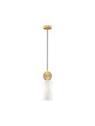 Nova Luce Maru - hanglamp - Ø 12 x 145 cm - messing goud