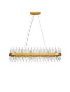 Nova Luce Crown - hanglamp - 36 x 120 cm - satijn goud