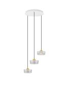 Nova Luce Keros - hanglamp - Ø 50 x 200 cm - 18W LED incl. - platina g...