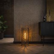 Vico Weaver Cylinder - vloerlamp - 61 cm - zwart nikkel