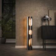 Vico Organic Cylinder L - vloerlamp - 111 cm - zwart nikkel