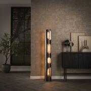 Vico Organic Cylinder XL - vloerlamp - 145 cm - zwart nikkel