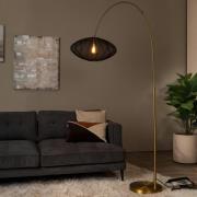 Lucide Corina - staanlamp - 131 x 55 x 192 cm - zwart en messing