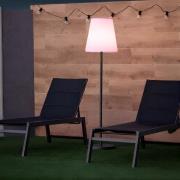 New Garden Lola slim 120 - oplaadbare vloerlamp met zonnepaneel - RGB+...